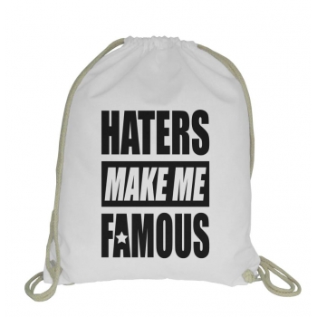 Blogerski plecak worek ze sznurkiem Haters make me fameous